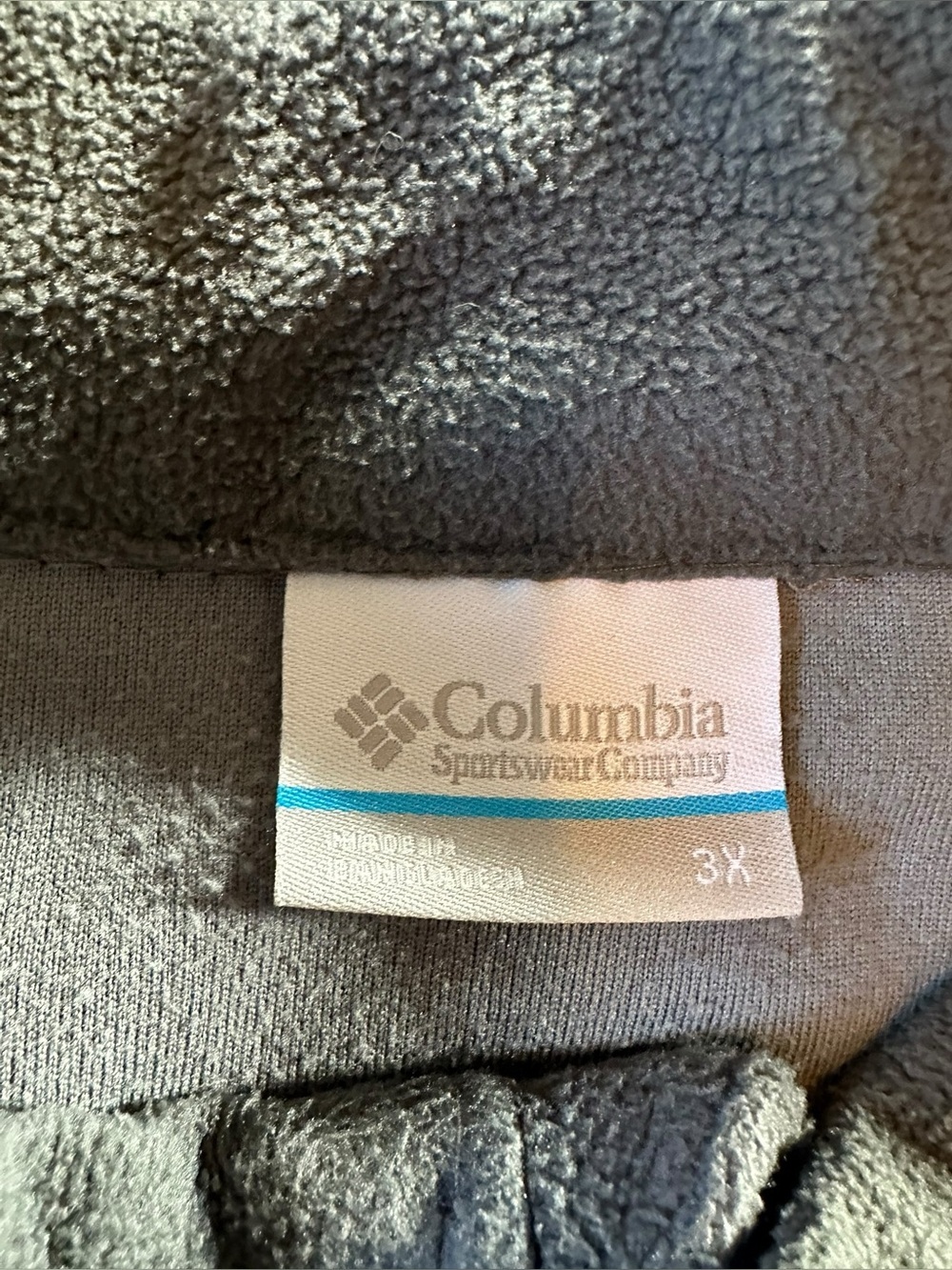 Columbia Light Gray Quarter-Zip Fleece Pullover 3X - Picture 4 of 12